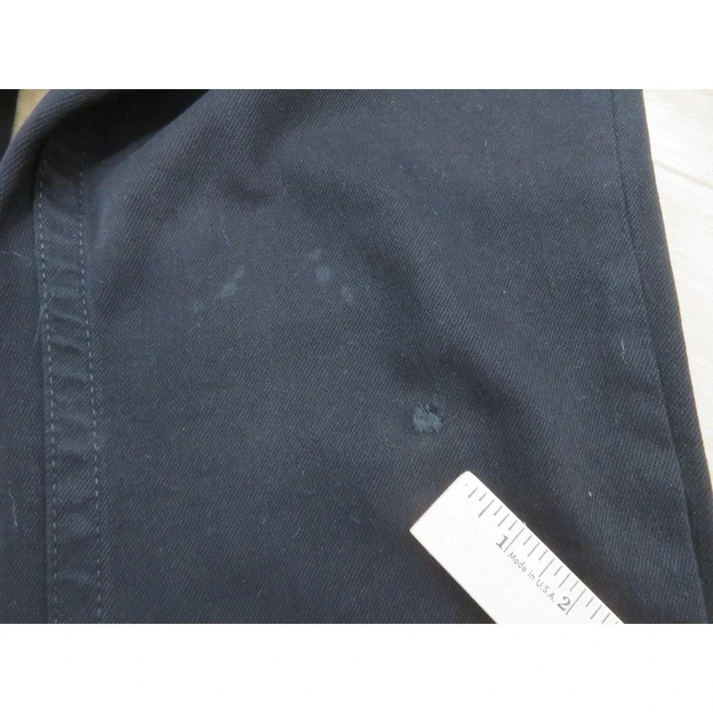 True Religion Straight Jeans Mens 38x30 Black Flap Pockets Logo Denim Casual